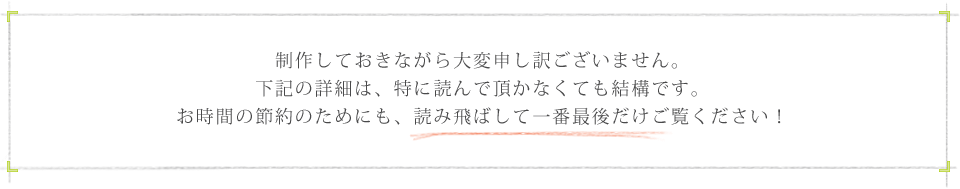 読み飛ばしてください！